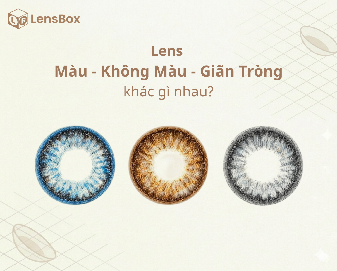 LENS CẬN – LENS MÀU – LENS GIÃN TRÒNG: KHÁC NHAU THẾ NÀO?