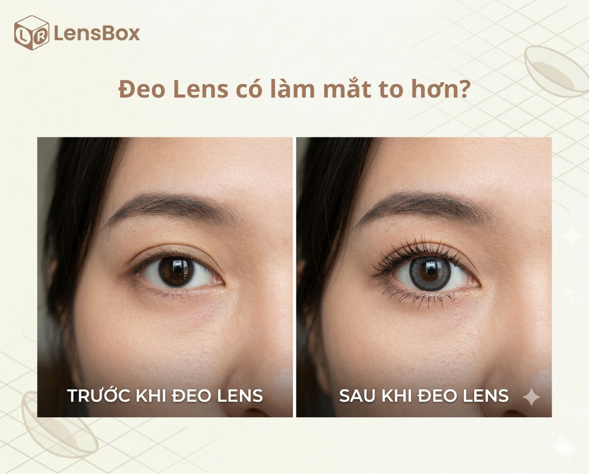 ĐEO LENS CÓ LÀM MẮT TO HƠN KHÔNG?