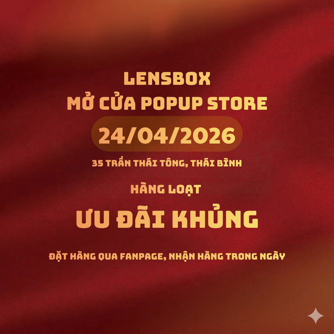 Ưu đãi khai trương Popup Store Lensbox Thái Bình: Mua lens giá tốt, nhận quà xịn