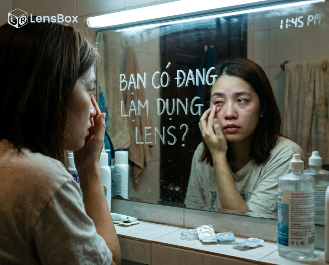 Bạn có đang lạm dụng kính áp tròng?